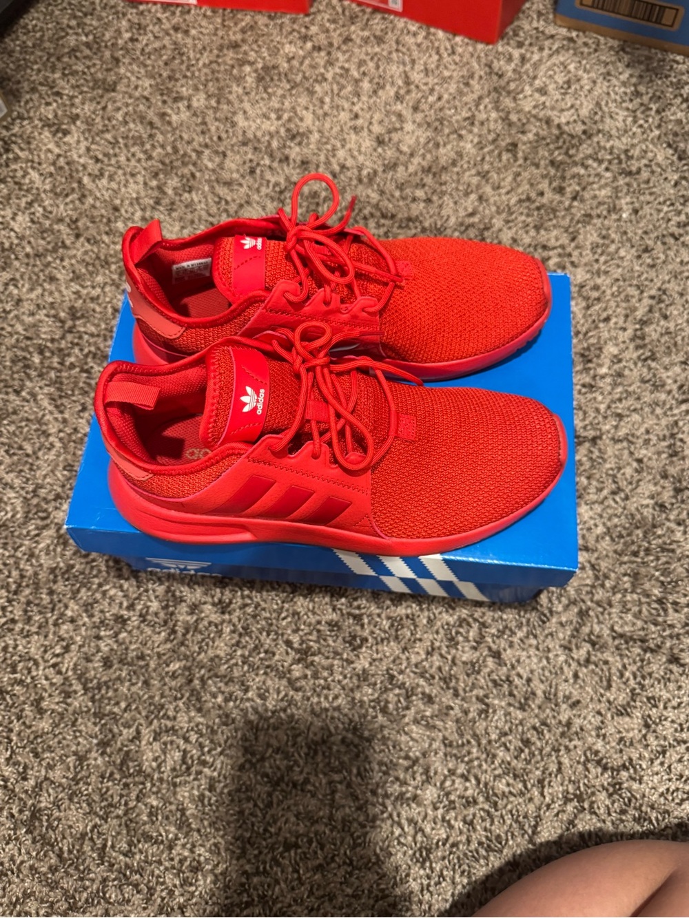 adidas Originals Kids Red Mesh Lace-Up Sneakers